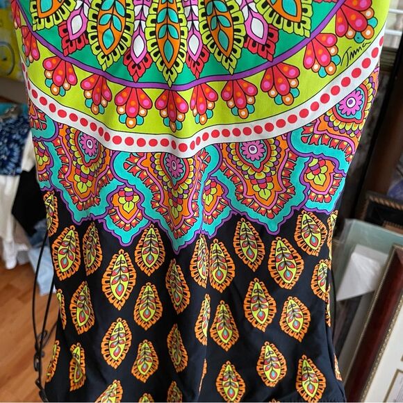 Trina Turk Moroccan Medallion Goddess High-Neck One Piece Swimsuit Bathing Suit - Picture 6 of 14